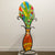 Orange Bouquet "Joyful Appreciation" | 46" x 28" x 15" Hand fused glass with metal stand Tammy Hudgeon