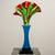 Large Red Tulip Bouquet | 27" x 15" x 5" Hand fused glass with metal stand Tammy Hudgeon