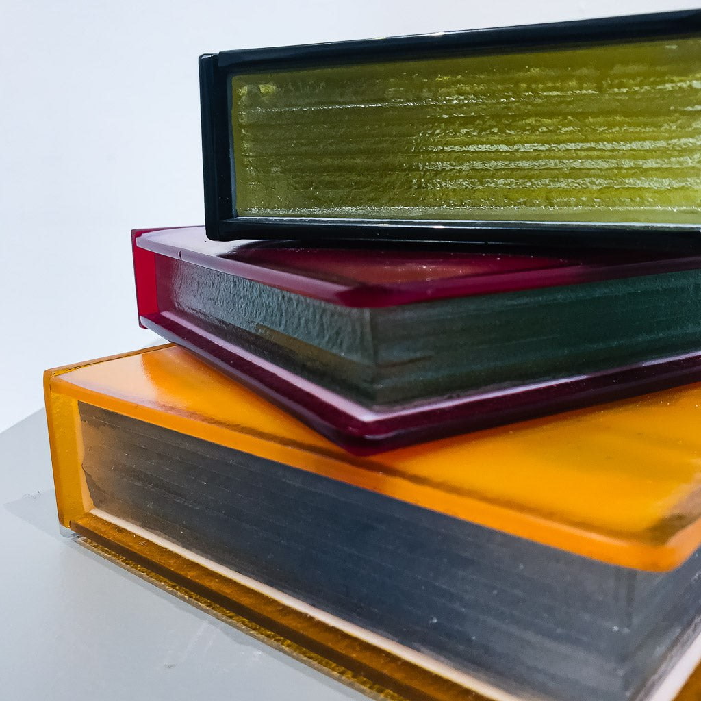 Light Reading | 9.5" x 6.5" x 4.75" Kilnformed Glass Bob Leatherbarrow