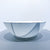 White Bowl #3 | 9.5" x 3.5" Kilnformed Glass Bob Leatherbarrow