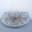 Stretch and Flow White | Yellow | Red | 14" Kilnformed Glass Bob Leatherbarrow