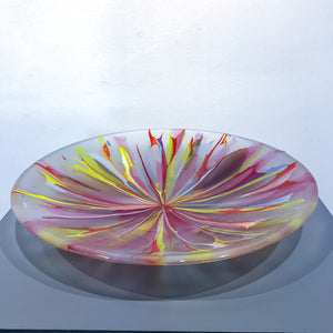 Bob Leatherbarrow Stretch and Flow Yellow\Orange\Red | 14" Kilnformed Glass