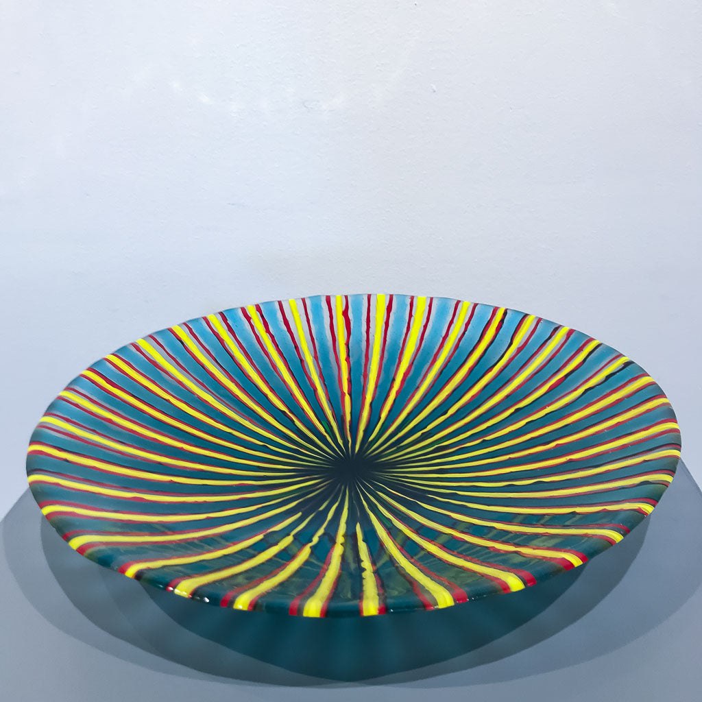 Stretch and Flow - Donation for Ukraine | 14" Kilnformed Glass Bob Leatherbarrow