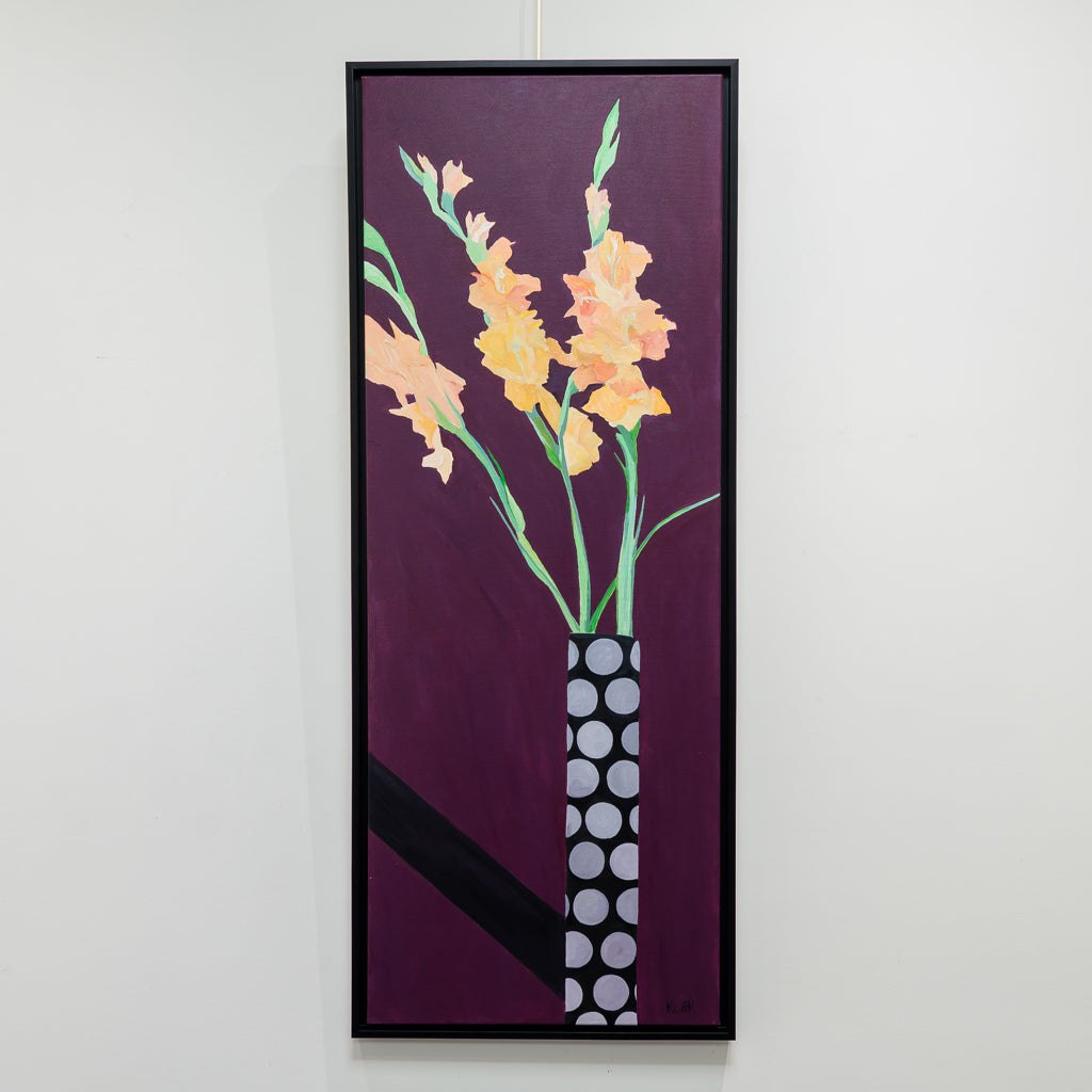 Glads | 48" x 18" Acrylic on Canvas Irene Klar