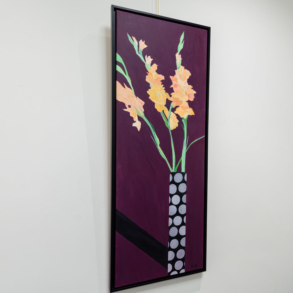 Glads | 48" x 18" Acrylic on Canvas Irene Klar