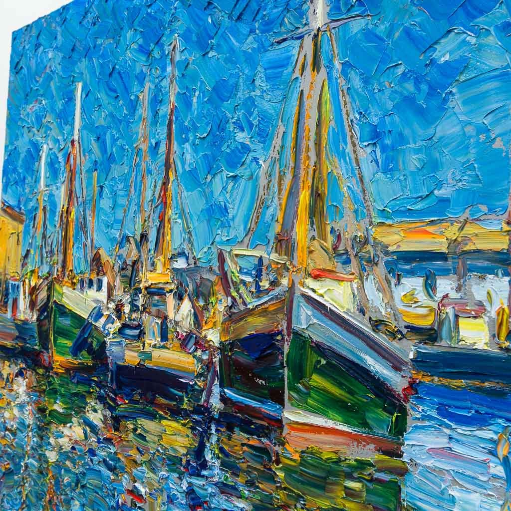 Gloucester Harbour, Massachusetts | 30" x 30" Oil on Canvas Raynald Leclerc