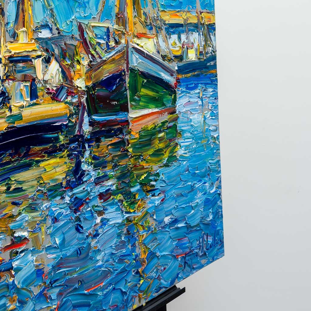 Gloucester Harbour, Massachusetts | 30" x 30" Oil on Canvas Raynald Leclerc