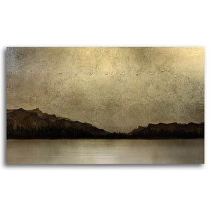David Graff Golden Memories | 23.5" x 39" mixed media on panel