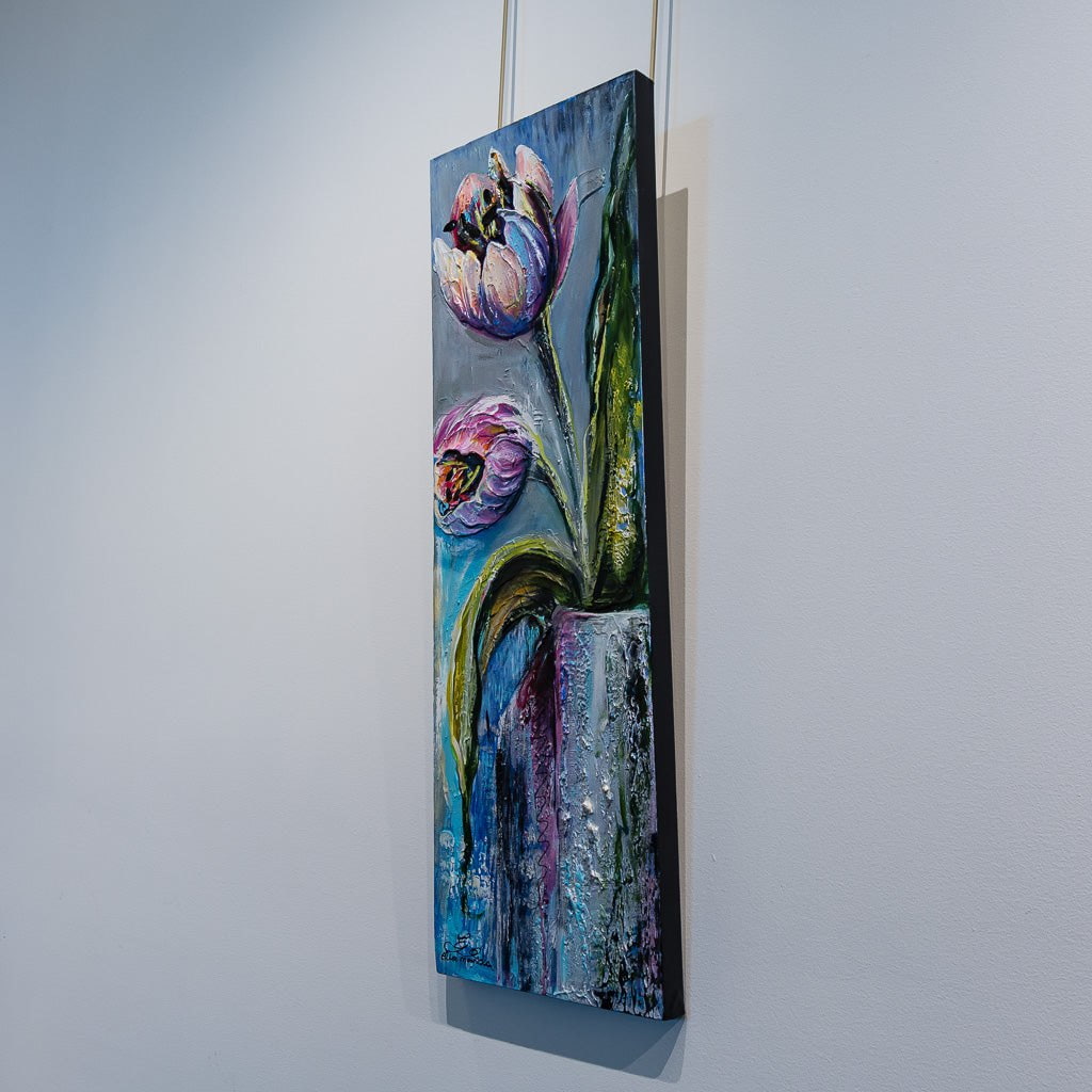 Harmony in Two | 36" x 12" Mixed Media on canvas Elka Nowicka