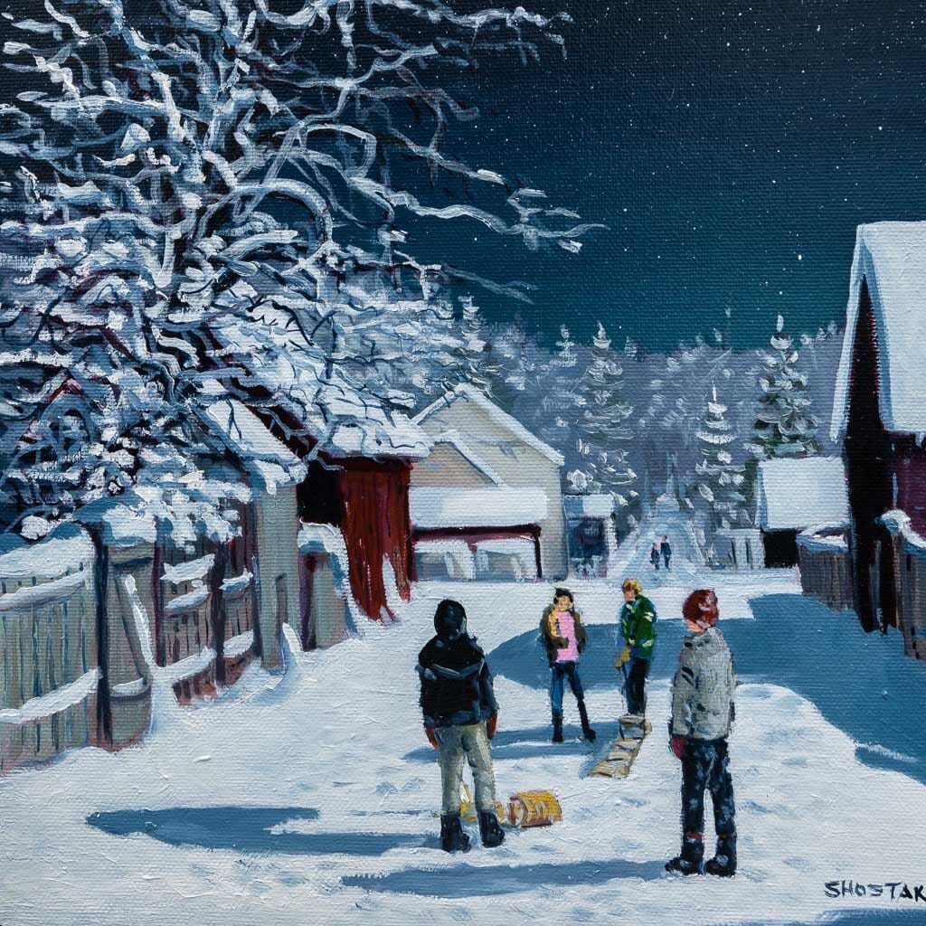Maybe after we warm up | 12" x 12" Oil on Canvas Peter Shostak