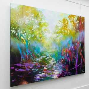 Blu Smith Morning Eclipse | 66" x 84" Mixed Media on canvas