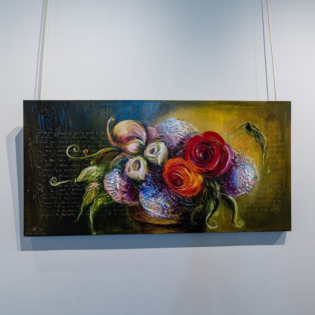Elka Nowicka Scented Letter | 24" x 48" Mixed Media on canvas