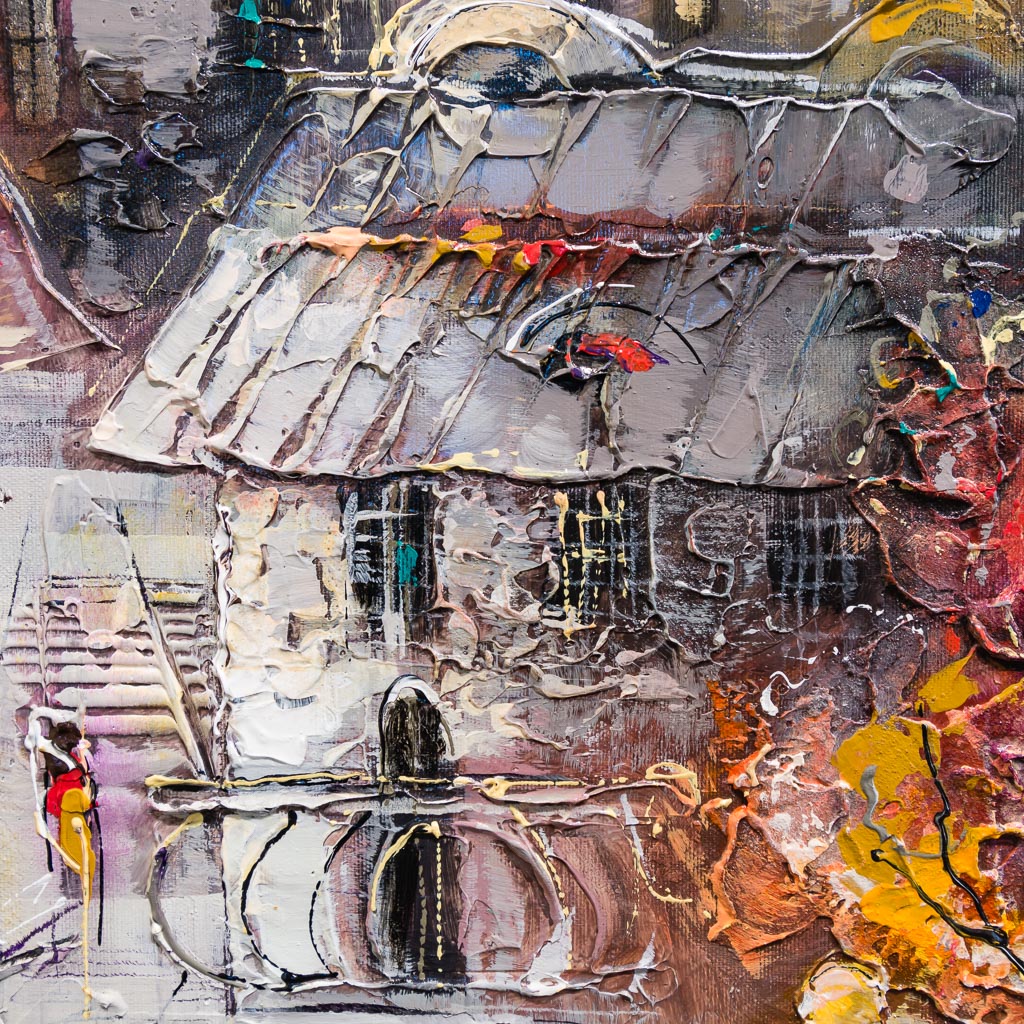Rooftops | 36" x 48" Acrylic on Canvas Irene Gendelman