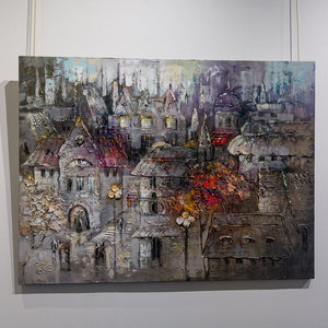 Irene Gendelman Rooftops | 36" x 48" Acrylic on Canvas