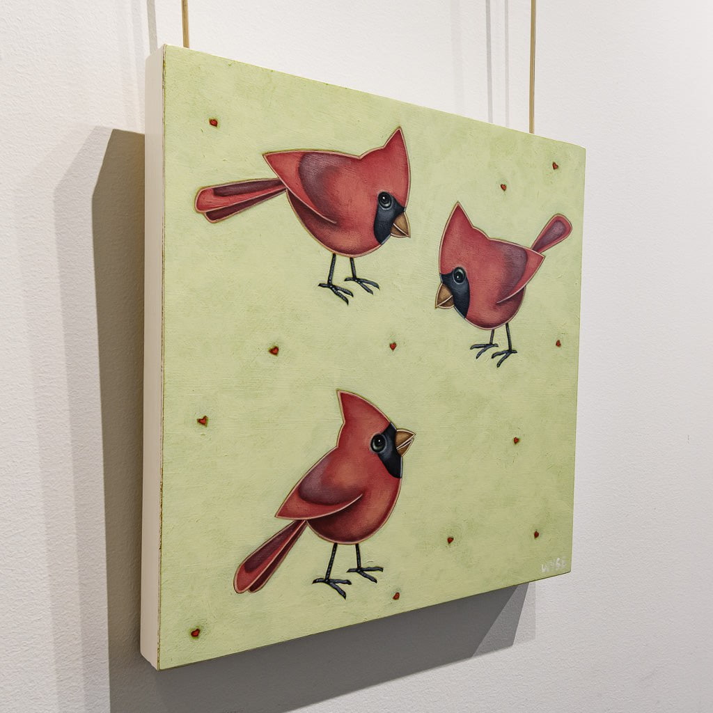 Love Birds I  |  16" x 16" Acrylic on Board Peter Wyse
