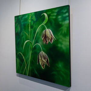 Richard Cole Two Flowers | 40" x 40" Oil on Canvas