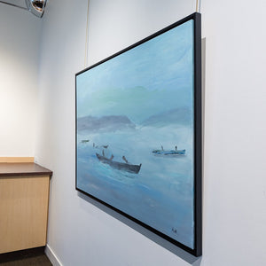 Irene Klar Mists on West Lake | 36" x 48" Acrylic on Canvas