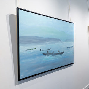 Irene Klar Mists on West Lake | 36" x 48" Acrylic on Canvas