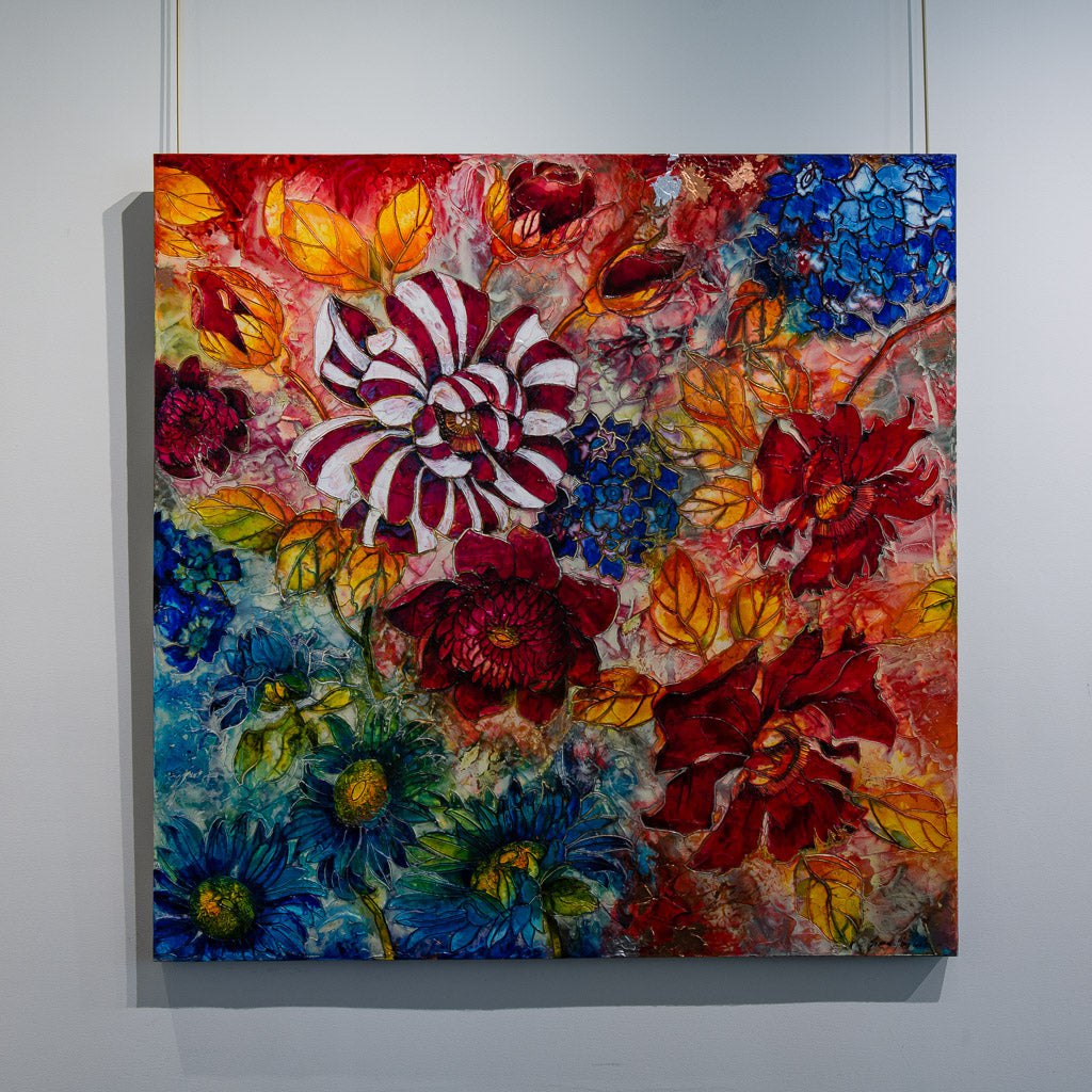 Where the Words of Writer Have Proved Insufficient... | 48&quot; x 48&quot; Oil on Canvas Joanne Gauthier