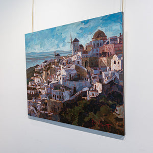 Paul Paquette Oia, Santorini | 30" x 36" Oil on Canvas