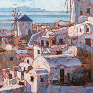 Paul Paquette Oia, Santorini | 30" x 36" Oil on Canvas