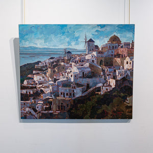 Paul Paquette Oia, Santorini | 30" x 36" Oil on Canvas