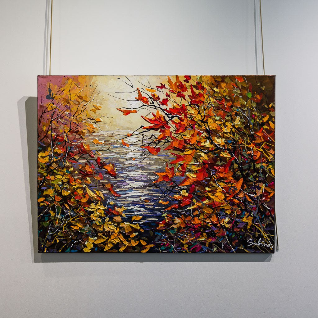 Sunlight Through the Leaves | 30" x 40" Acrylic on Canvas Sabina