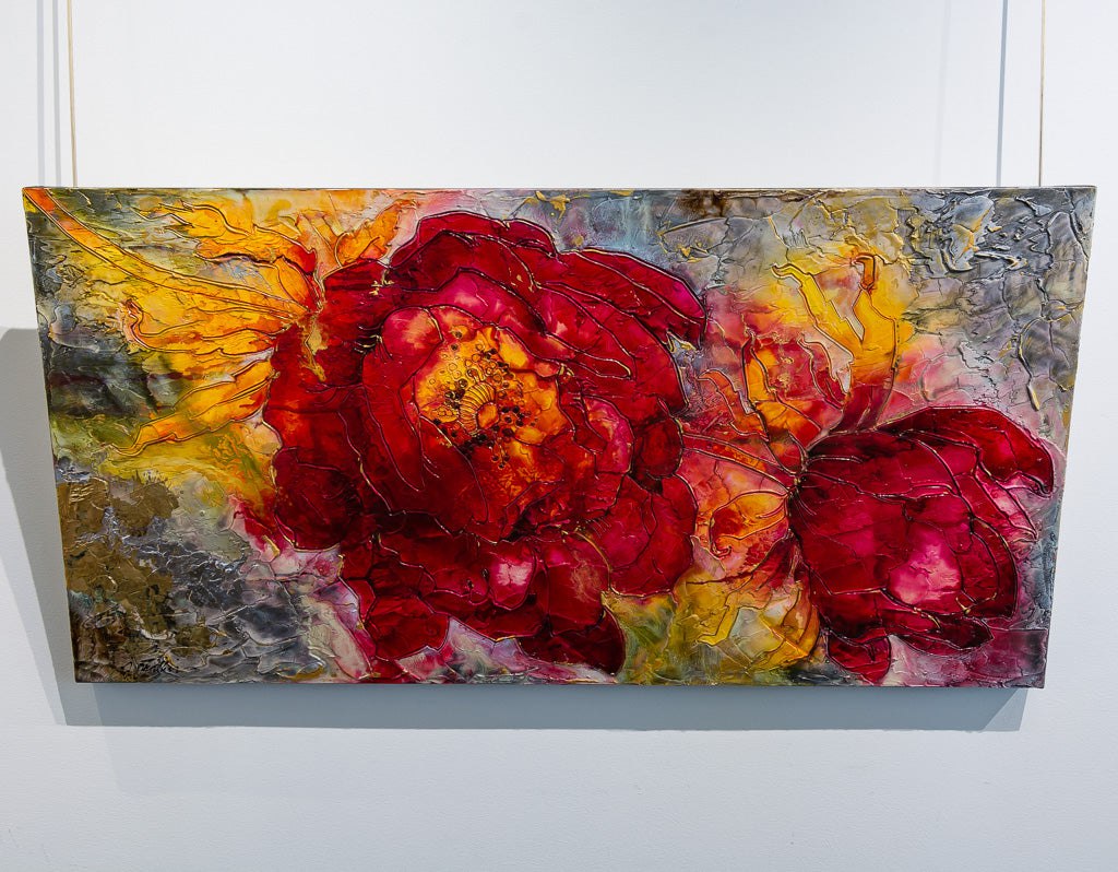 Request for Flowers | 24&quot; x 48&quot; Oil on Canvas Joanne Gauthier