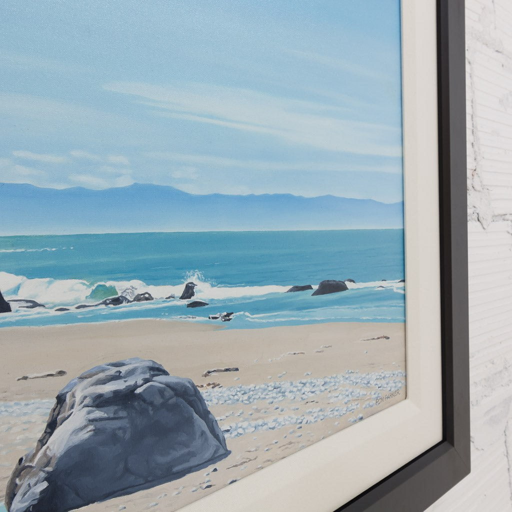 Mystic Beach Spring | 27" x 54" Oil on Canvas Ron Parker