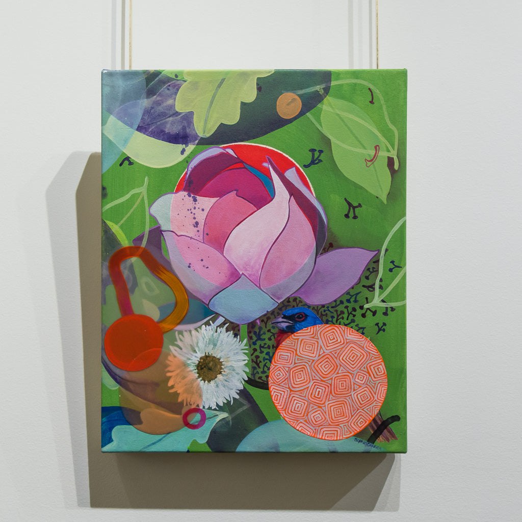 Sophie Carrier Chrysanthème | 20" x 16" Mixed Media on canvas