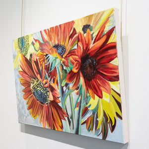Naomi Cairns Sunflowers III  |  24" x 36" Oil on Canvas
