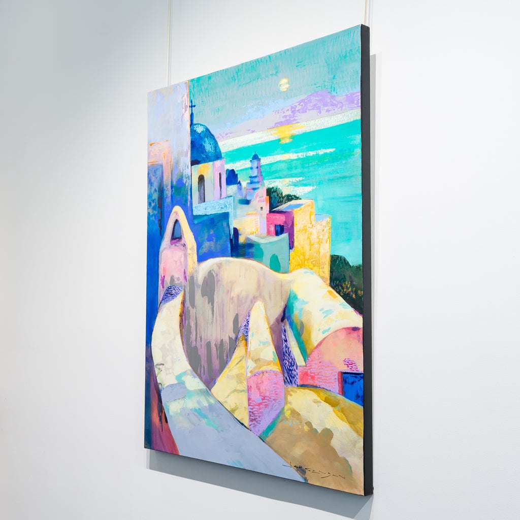 Santorini Sundown | 48" x 36" Acrylic on Canvas Paul Jorgensen
