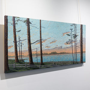 Joel Mara The Quiet Dawn | 28.5" x 60.5" Oil on Canvas