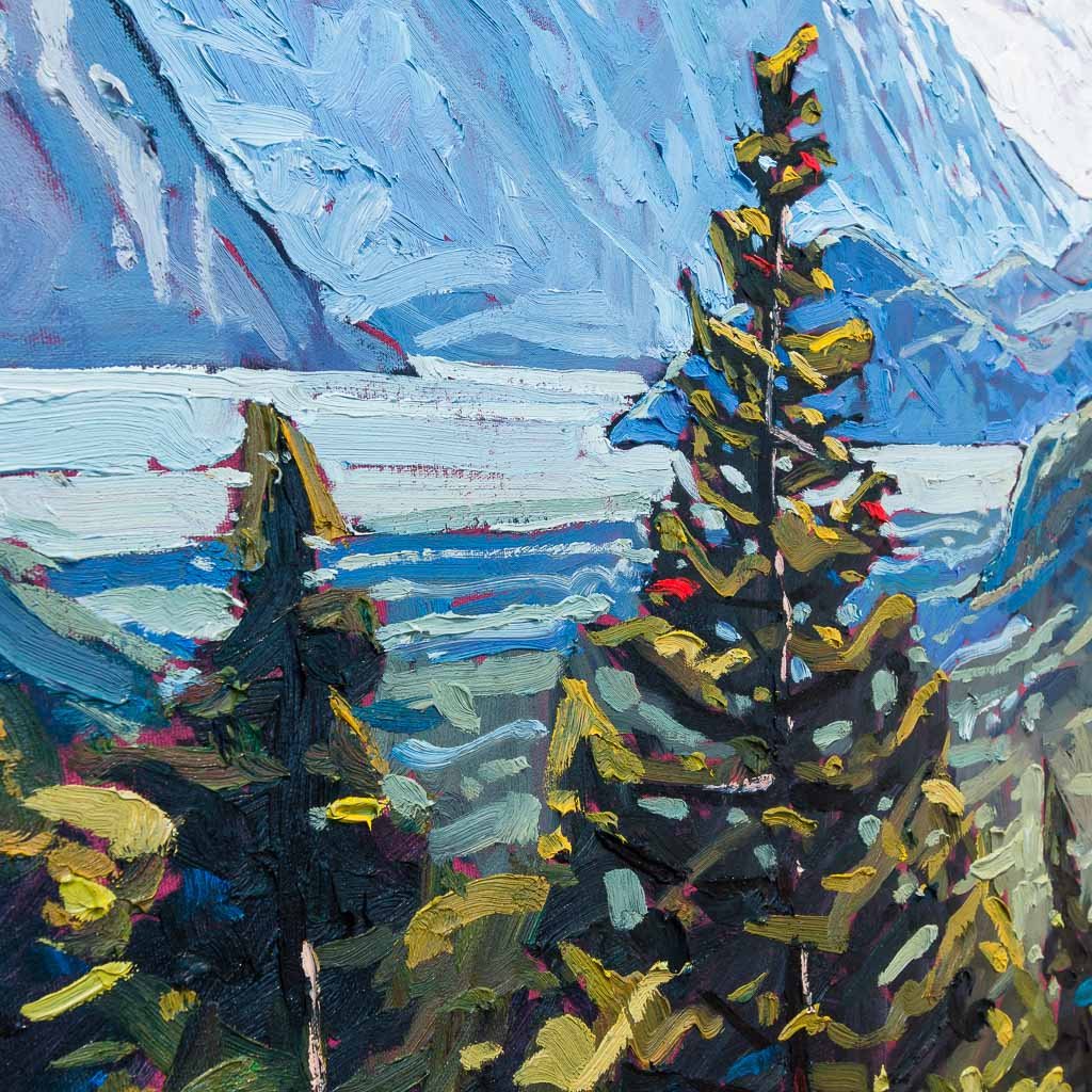 Snow Capped Rocky Mountains, BC | 40" x 60" Oil on Canvas Ryan Sobkovich