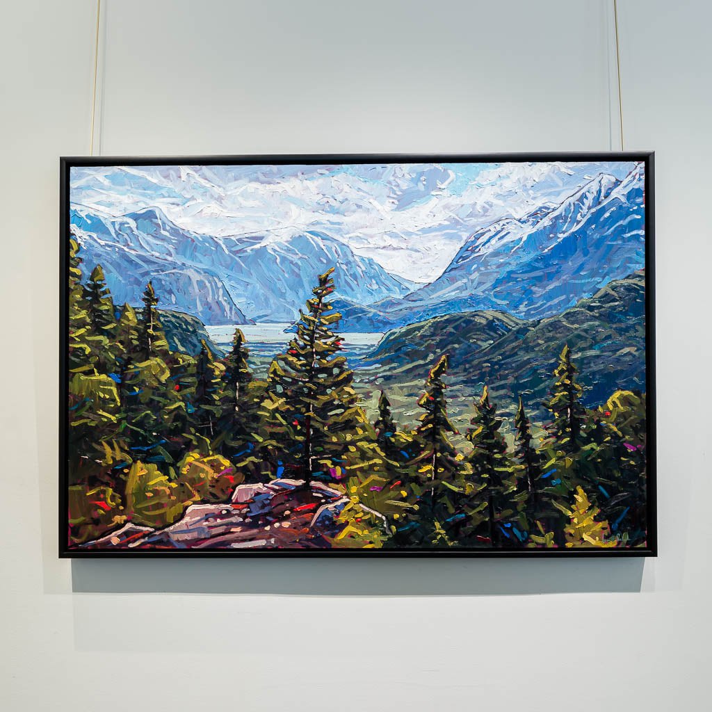 Snow Capped Rocky Mountains, BC | 40&quot; x 60&quot; Oil on Canvas Ryan Sobkovich