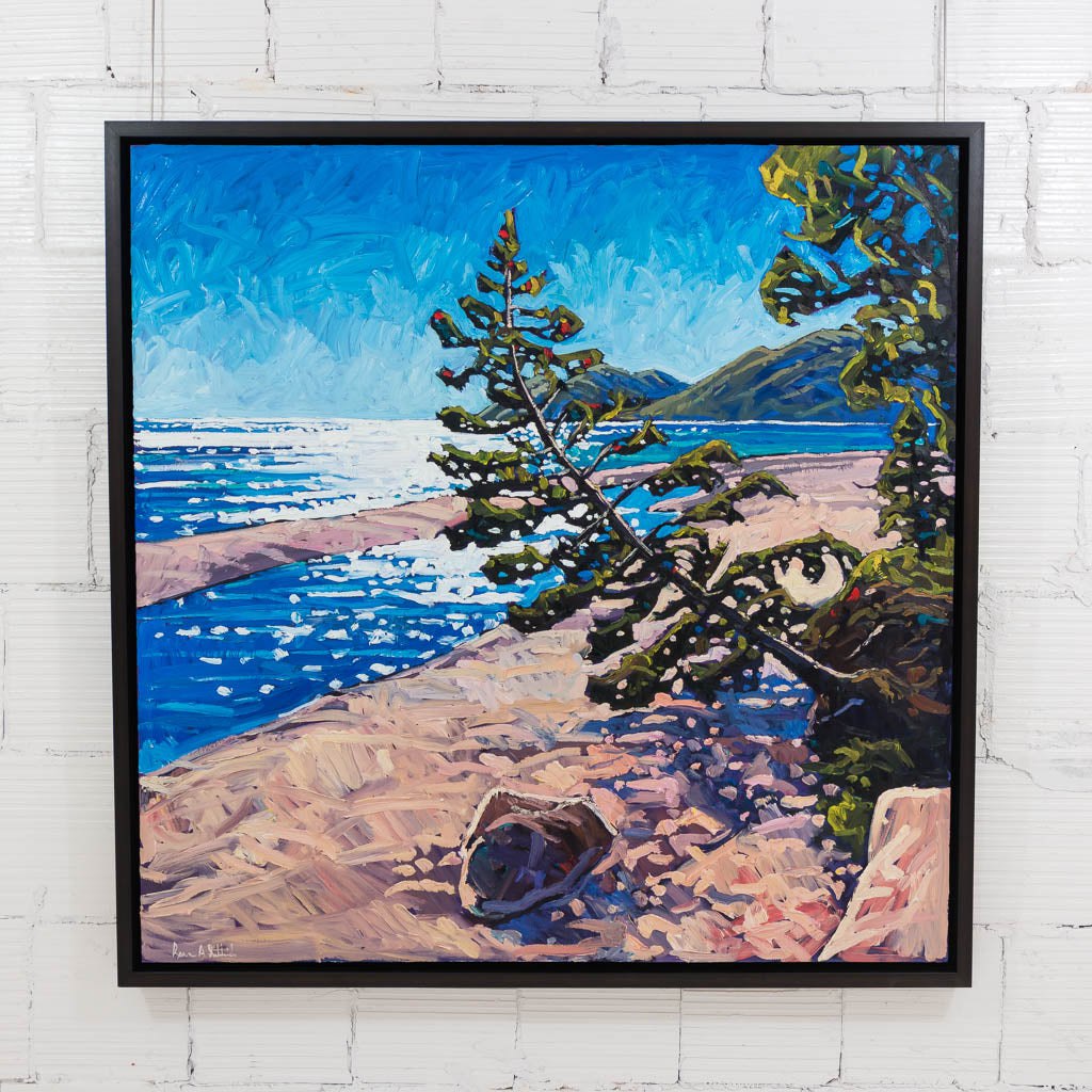 Ryan Sobkovich Enchanting Day on Agawa Beach | 60&quot; x 60&quot; Oil on Canvas