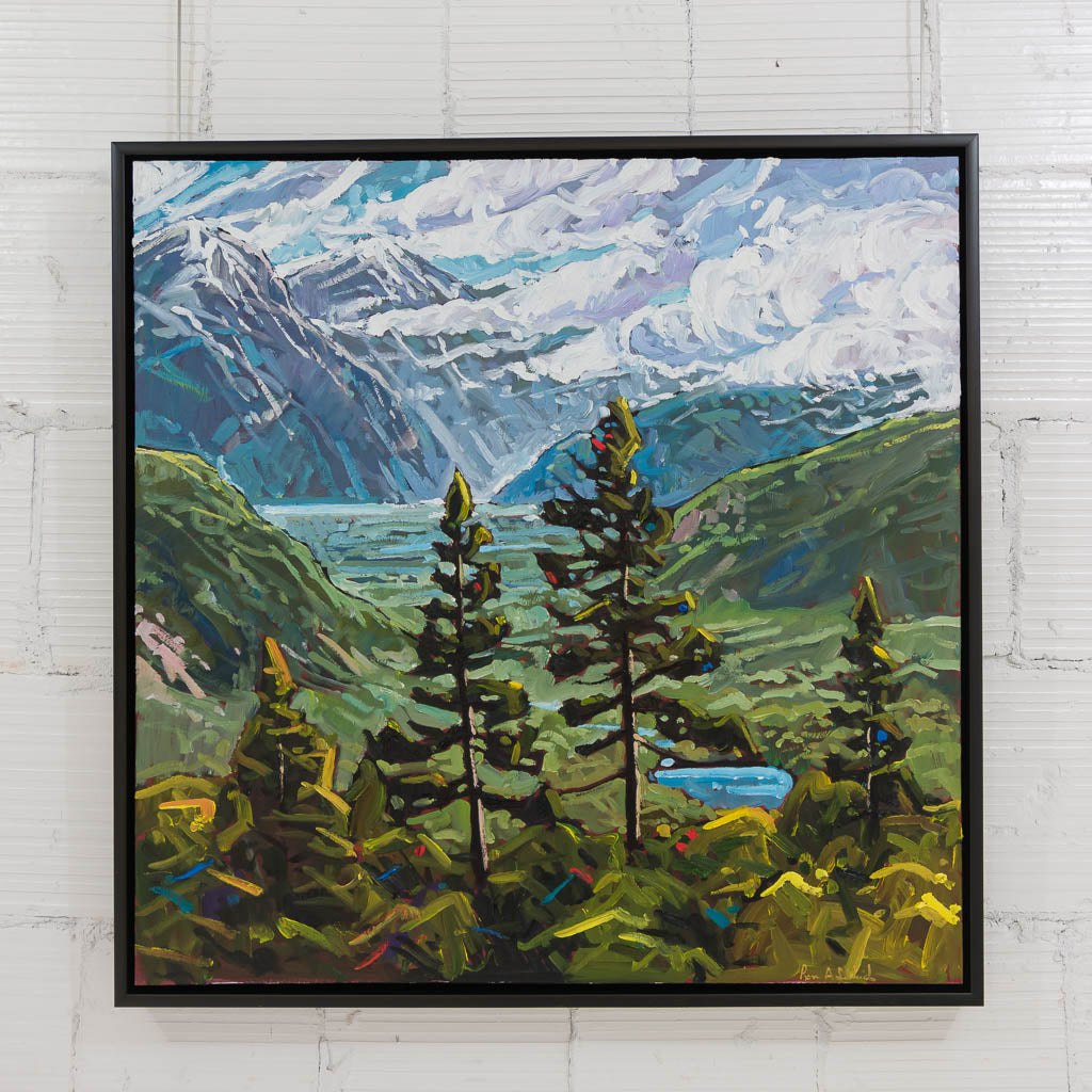 Ryan Sobkovich Hiking Near Whistler, BC | 40" x 40" Oil on Canvas