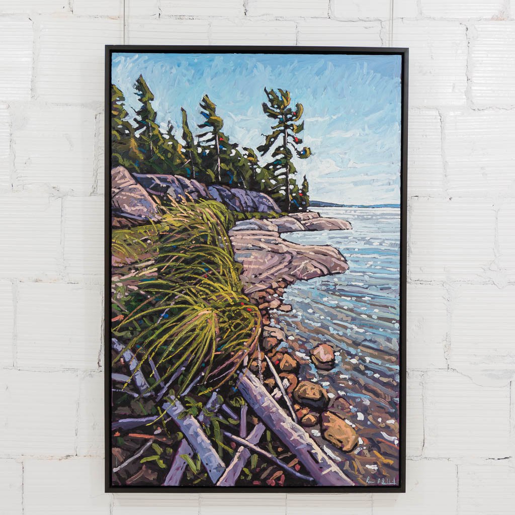 Pristine Shores Huckleberry Island | 60" x 40" Oil on Canvas Ryan Sobkovich