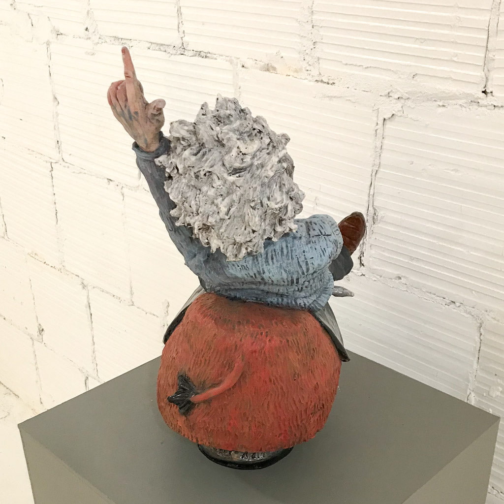 Albert enjoyed the rush of discovery | 21" x 17" x 10" Ceramic Elaine Brewer-White