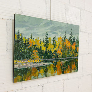 Paul Paquette Autumn Lake Shore | 24" x 36" Oil on Canvas