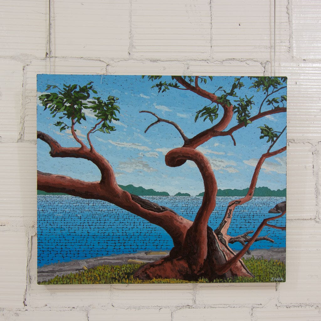 Old Arbutus by the Bay | 30&quot; x 36&quot; Oil on Canvas Joel Mara