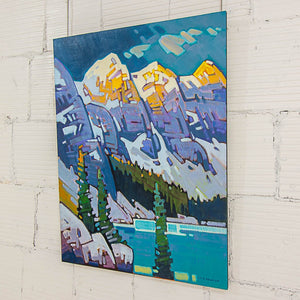Cameron Bird Alpenglow in the Valley of Ten | 40" x 30" Oil on Canvas