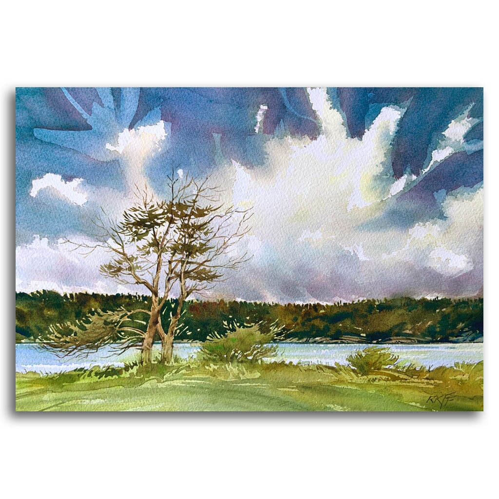 Ken Faulks By the Lagoon | 9" x 13" Watercolour