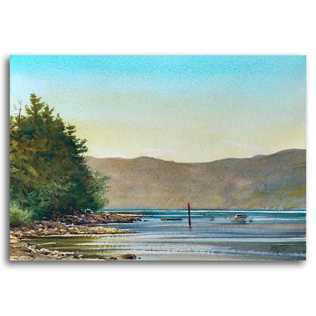 Morning at Sunset Beach | 9&quot; x 13&quot; Watercolour Ken Faulks