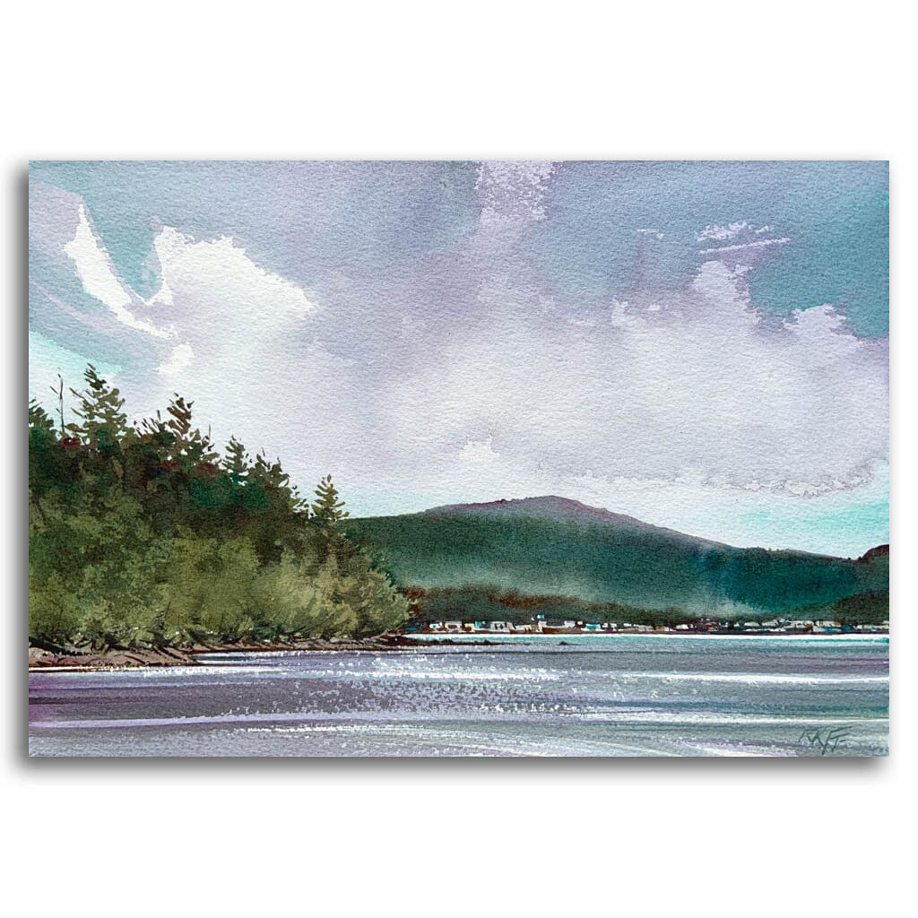 At Mt. Doug Beach | 9" x 13" Watercolour Ken Faulks