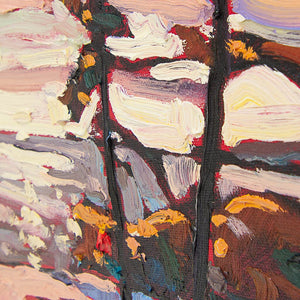 Ryan Sobkovich Stately Pines at Sunset | 20" x 16" Oil on Canvas