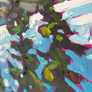 Ryan Sobkovich Mountain View Through the Pines | 18" x 18" Oil on Canvas