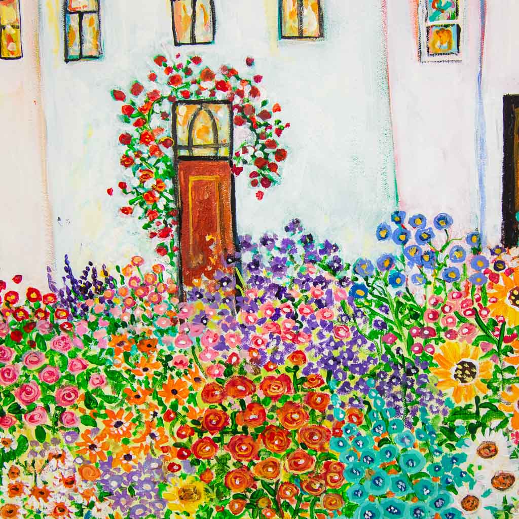 Madison Hart When Sun Shines - Flowers Grow | 30" x 30" Acrylic on Canvas