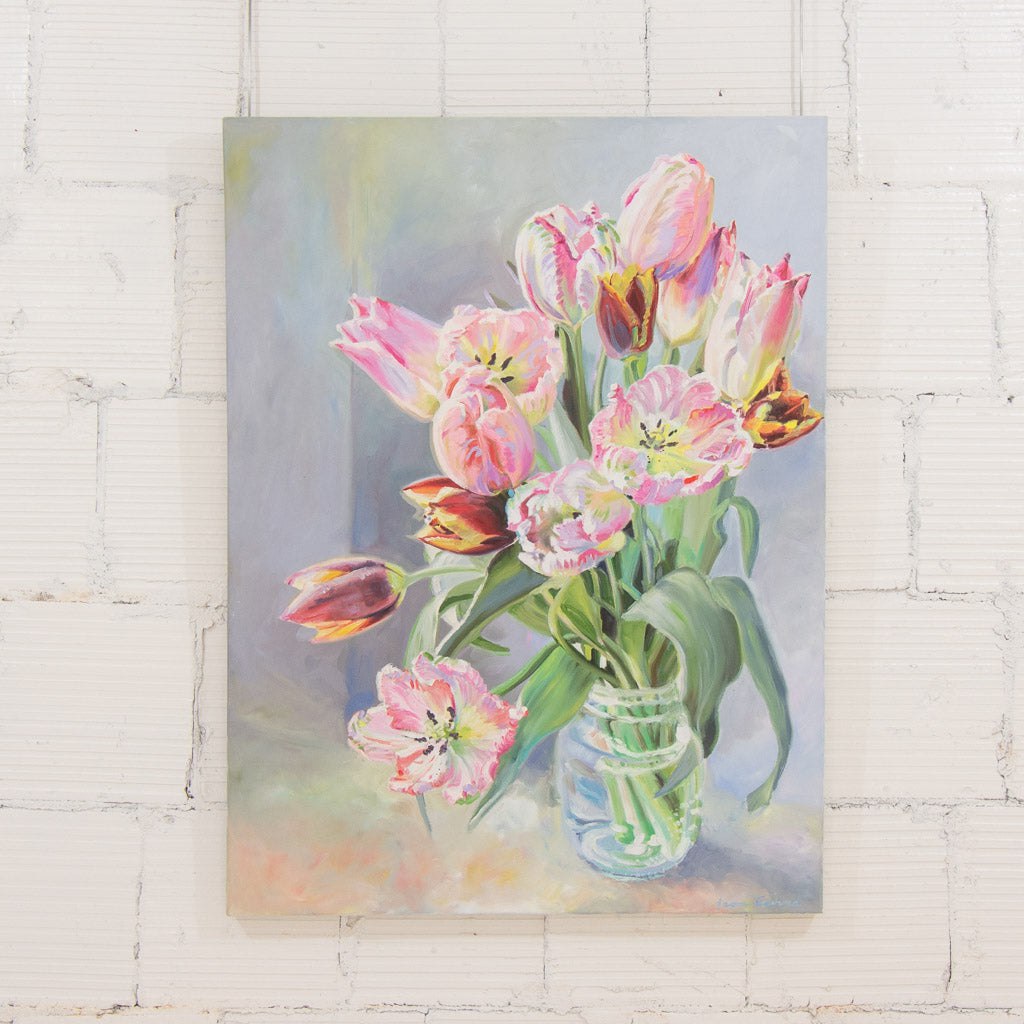 Tulips II | 48&quot; x 36&quot; Oil on Canvas Naomi Cairns