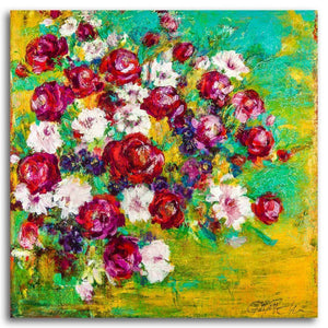 Élène Gamache Amorous Feeling | 30" x 30" mixed media on panel